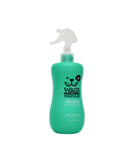 Wags & Wiggles Relieve Anti-Itch Spray for Dogs Waterless Dry Shampoo for Dogs With Dry, Itchy, Or Sensitive Skin Kiwi Scent Your Dog Will Love, 12 Ounces, Anti-Itch Spray - Kiwi