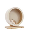 Small Pets Exercise Wheel Hamster Wooden Mute Running Spinner Wheel Play Toy for Rat Gerbil Mice Chinchillas Hedgehogs Guinea Pigs (M)