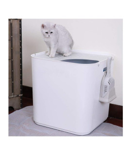 Xiguan Cat Sand Tray cat Litter Carrier Jacking Into The Litter Box, Fully Enclosed and Deodorized,cat Litter Tray Large and Durable, Easy to Clean Cat Toilet