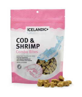 Icelandic Cod and Shrimp Combo Bites Fish Dog Treat 3.52-Oz Bag