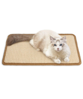 FUKUMARU cat Scratcher Mat, 196 X 118 Inch Natural Sisal cat Scratch Mats, Horizontal cat Floor Scratching Pad Rug, Protect carpets and Sofas - Beige