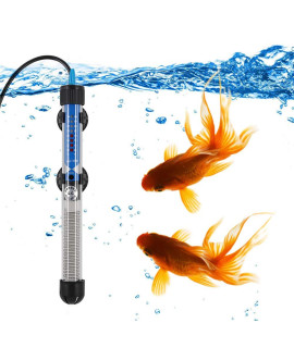 Mylivell Aquarium Heater 25W 50W 100W 200W 300W Submersible Auto Thermostat Fish Tank Heater, Small Aquarium Heater for 10-100 Gallon Fish Tank, Freshwater & Saltwater Compatible