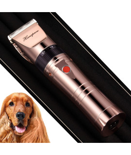Hansprou Upgraded Dog Shaver Clippers Rechargeable Dog Clipper for Thick Heavy Coats Low Noise Pet Trimmer Pet Professional Grooming Clippers with Guard Combs Brush for Dogs Cats and Other Animals