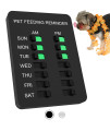 Allinko Dog Feeding Reminder Magnetic Reminder Sticker, AM/PM Daily Indication Chart Feed Your Puppy Dog Cat, Easy to Stick on Any Magnet or Plastic Surface - Prevent Overfeeding or Obesity - Black