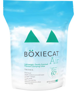 Boxiecat Air Lightweight Premium Clumping Cat Litter -Gently Scented- 6.5 lb- Plant-Based Formula -Stays Ultra Clean, Longer Lasting Odor Control, 99.9% Dust Free