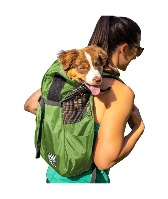 K9 Sport Sack Trainer Dog Carrier Dog Backpack for Pets (Large, Greenry)