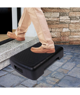 KOVOT Indoor & Outdoor Mobility Step Measures 17 L x 11.5 W x 4 H & Lightweight Great for Seniors, Toddlers, Pets and More Black