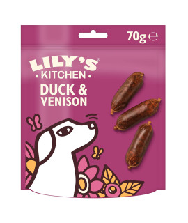 Lilys Kitchen Scrumptious Duck and Venison Sausages Dog Treat (8 x 70 g)