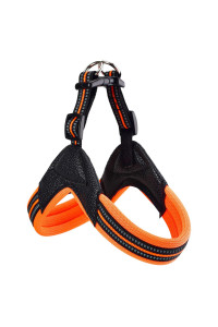 Dog Harness No Pull Ultra Soft Breathable Padded Pet Harness 2 Adjustable Botton, 3M Reflective Pet Harness for Dogs Easy Control for Small Medium Large Dogs (M, Bright Orange)