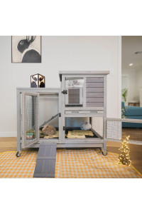 Aivituvin Rabbit Hutch / House Large Bunny Cage, Indoor Outdoor (Style1)