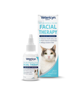 Vetericyn Plus Feline Facial Therapy | Healing Aid and Skin Repair for Different Cat First Aid Needs, Including Cat Acne, Cat Ear and Eye Problems. 2 ounces
