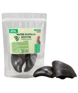 Water Buffalo Hooves-100% Natural High Protein Long-Lasting grain-Free gluten-Free Dog Dental Treat & chews 4 cOUNT-10 oz(D0102H7FYA2)