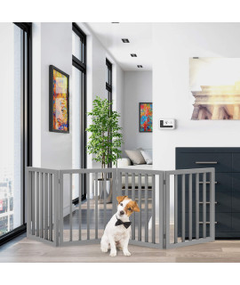 PETMAKER Freestanding Pet gate - Wooden Folding Fence for Doorways Halls Stairs & Home - Step Over Divider - great for Dogs & Puppies