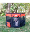 Armarkat Model PP002R-M Portable Pet Playpen in Black and Red Combo