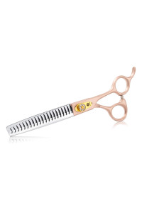 7 Inches Professional Pet Grooming Scissors, 440C Japanese Steel Straight & Curved & Thinning & Chunker Shears/Scissors for Dog Cat and More Pets (7 inch-Chunker Scissors)