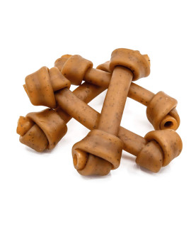 Jungle Calling Rawhide Free Dog Treats, Peanut Butter Bones, 6.5'' Dog Chews for Medium Dogs and Large Dogs (Peanut Butter),4 Count (Pack of 1)