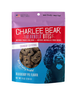 Charlee Bear Bearnola Bites Dog Treats, Blueberry Pie Flavor, 8oz