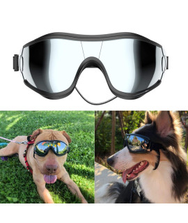 NVTED Dog Sunglasses/Goggles, UV/Wind/Dust/Fog Protection Pet Glasses Eye Wear with Adjustable Strap for Medium or Large Dog (Pack of 1)