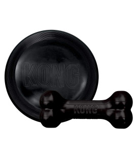 KONG - Extreme Flyer and Extreme Goodie Bone - Tough Dog Toys for Power Chewers - for Medium Dogs