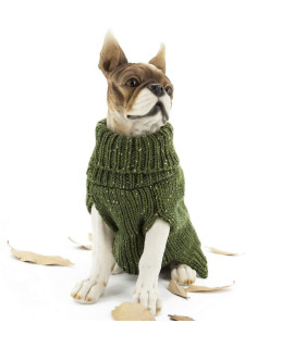 Apetian Dog Sweater Cold Weather Coats Winter Dog Apparel Dog Knitwear Clothing (S, SH004-Green)