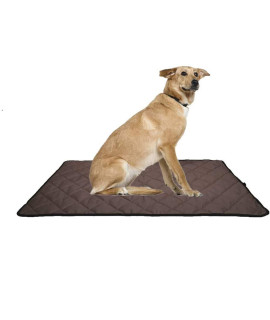 VOLUKA Dog Crate Mat - Washable Kennel Pad, Anti - Slip Dog Crate Pad is Perfect for Dog Bed,Crate and Kennel, Coffee (28Wx46L)