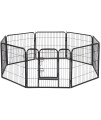 Dog Pen Playpen Dog Fence Extra Large Indoor Outdoor Heavy Duty 8 Panels 32 Inches Exercise Pen Dog Crate Cage Kennel Hammigrid