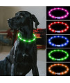 Candofly Rechargeable LED Dog Collar - Glow in The Dark Pet Safety Collar Cuttable Size Light Up Collars LED Dog Lights Keep Your Dogs Visible & Safe for Night Walking (Green-Silicone)