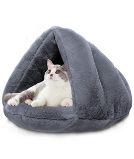 Self Warming Plush Pet Bed Cat Cave Pet Tent Cave Bed Cozy Cat Sleeping Bag Snooze Mat for Winter Pets Cats Small Dogs Puppies and Kittens, Durable, Comfortable, Washable