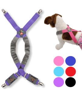FunnyDogClothes Dog Suspenders for Pet Clothes Apparel Diapers Pants Skirt Belly Bands Small Medium and Large Dogs (XS/M: 9lb - 25lb, Purple)