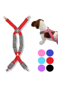 FunnyDogClothes Dog Suspenders for Pet Clothes Apparel Diapers Pants Skirt Belly Bands Small Medium and Large Dogs (XS/M: 9lb - 25lb, Red)