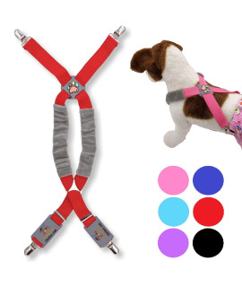 FunnyDogClothes Dog Suspenders for Pet Clothes Apparel Diapers Pants Skirt Belly Bands Small Medium and Large Dogs (XS/M: 9lb - 25lb, Red)