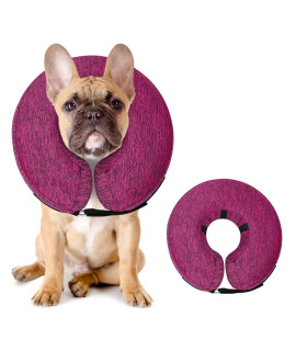 MIDOG Dog Cone Collar, Inflatable Dog Neck Donut Collar Alternative After Surgery, Soft Protective Recovery Cone for Small Medium Large Dogs and Cats Puppies - Alternative E Collar (Rose, M)