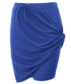 JAcK SMITH Womens Skorts 2 Layer Underneath Shorts Mesh Pockets Running Skirts Anytime Apparel(L,Sapphire)