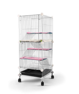 Pet Hutch cages for Hamster, Rat or Other Small Animals Indoor, Expandable and Stackable, 14x14x28 in
