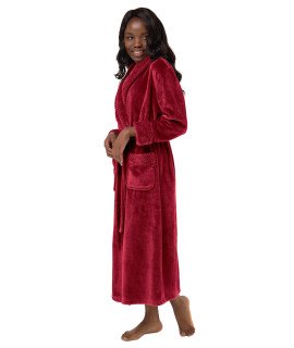 Turquaz Plush Robes For Women, Soft Warm Fleece Bathrobe for Women, Long comfy Womens Robe