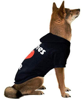 Dog Hoodie for Small to Large Dogs, Cats, Dogs Love Me Pet Warm Clothes Sweatershirt Coat X-Large