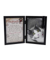 Pawprints Pet Memorial 5 x 7 Frame for Cats with Pawprints Left by You Poem (Frame With Ash Vial) - Beautiful Sympathy Gift to Remember a Beloved Cat - Pet Loss/Bereavement