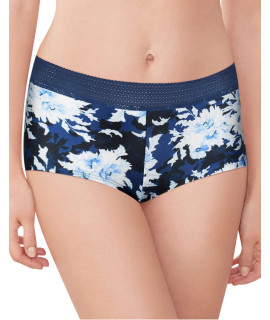 Maidenform womens Dream cotton With Lace Boy Short Panties, Navy Palace FloralNavy, Medium US
