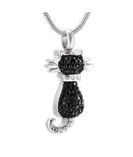 Urns Ashes Funeral Urn cremationAKeepsakeAAshesAUrns crystal Lovely cat cremation Necklace Stainless Steel Pet Memorial Ashes Keepsake Urn Pendant Jewelry Style A Pet Memorial Dog cat Urn