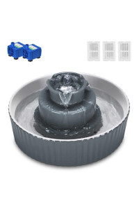 Cupcake Cat Water Fountain Porcelain, Pet Water Fountain for Dog and Cat, 3 Carbon Filters and 2 Water Pumps
