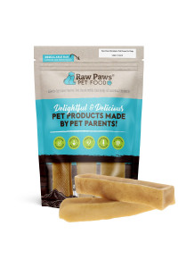 Raw Paws Himalayan Yak Chews for Dogs, Large Chews (3-Count) - Himalayan Cheese for Large Dogs - Yak Bones for Dogs - Yak Milk Bones for Dogs - Dog Cheese Chews Himalayan - Yak Chews for Large Dogs