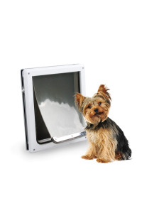 Pet Flap Door for Dogs 2 Ways Locking Pet Flap Door Wall Entry Pet Door with Transparent Flap (Small)