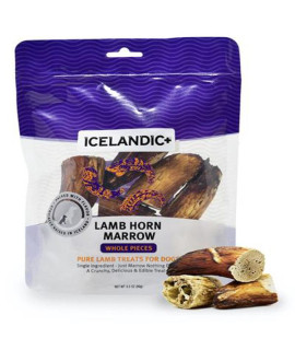 Icelandic Lamb Marrow Whole Pieces Dog Treat 4.5-Oz Bag