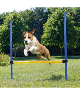 Petprime Dog Agility Training Course Equipment Professional, Adjustable Height Hurdle for Dogs, Dog Agility Kit Hoop Jump Obstacle Outdoor, Puppy Agility Course Backyard Set, 3.8ft High/3.6ft Wide