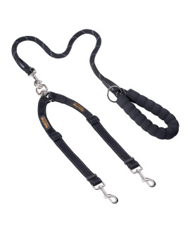 Mighty Paw Double Dog Leash Dual Dog Leash, Two Dog Leash, Multiple Dog Leash for 2 Dogs, Double Leash for Dogs, Leash Splitter for Large and Small Dogs, 2 Dog Leash, Double Clip Dog Leash Coupler