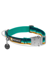 Ruffwear, Top Rope Dog Collar, Reflective Collar with Metal Buckle for Everyday Use, Seafoam, 14-20