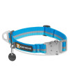 Ruffwear, Top Rope Dog Collar, Reflective Collar with Metal Buckle for Everyday Use, Blue Dusk, 20-26