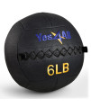 Yes4All 6 lb Wall Ball - Soft Medicine BallWall Medicine Ball for Full Body Dynamic Exercises, Black