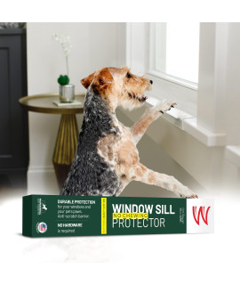 CLAWGUARD Window Sill Protector - Strong Transparent Protection from Dog and Cat Scratching, Chewing, Slobbering and Clawing on Window Sills. Keep Paws Safe and Home Clean. (Clear 29.5 in. x 3.25 in.)