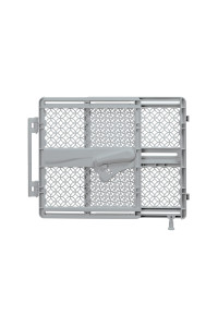 Summer Infant Indoor & Outdoor Multi Function Walk-Thru Baby Gate, Fits Openings 27.5-42 Wide, Gray Plastic, for Doorways and Stairways, 28 Tall Walk-Through Baby and Pet Gate